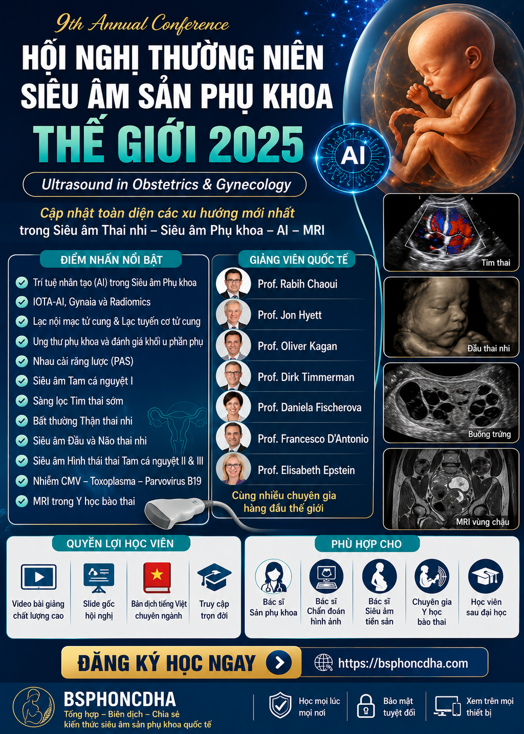 KHÓA HỌC CẬP NHẬT SIÊU ÂM SẢN PHỤ KHOA THẾ GIỚI 2025 | Cập Nhật ISUOG, IOTA, FMF Mới Nhất